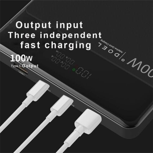 100W Laptop Power Bank, USB-C Portable 20000mAh – Carbon Series