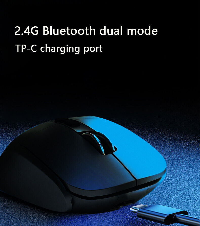 DOEL Ergonomic Gaming Bluetooth 2.4G USB Wireless Multiconnects Mouse with RGB On/Off
