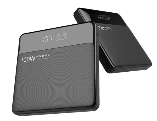 100W Laptop Power Bank, USB-C Portable 20000mAh – Carbon Series