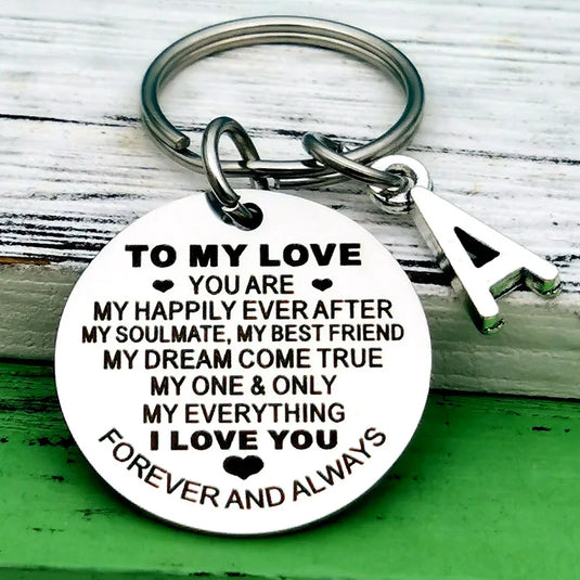 Anniversary Gifts for Him Her To My Love Keychain Gifts for Husband Wife Boyfriend Girlfriend Birthday Christmas Present