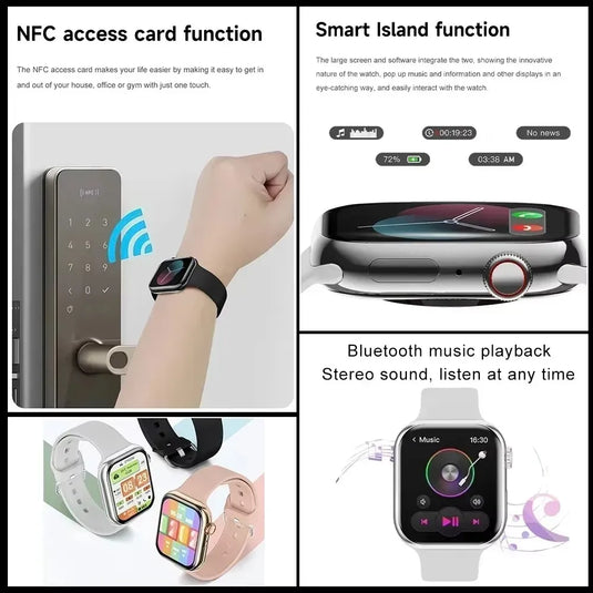 2026 Series 10 Watch 10 GPS Smart Watch Memory Music Video Bluetooth Call Heart Rate Waterproof NFC Smartwatch For Apple Android