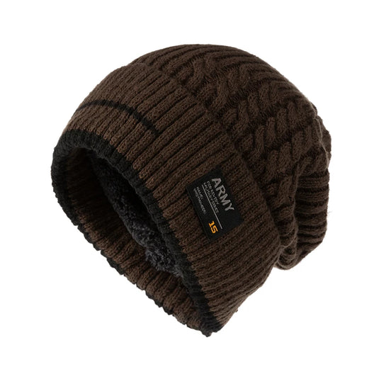 Winter Knitted Beanie Hat – Thick Warm Bonnet for Men & Women