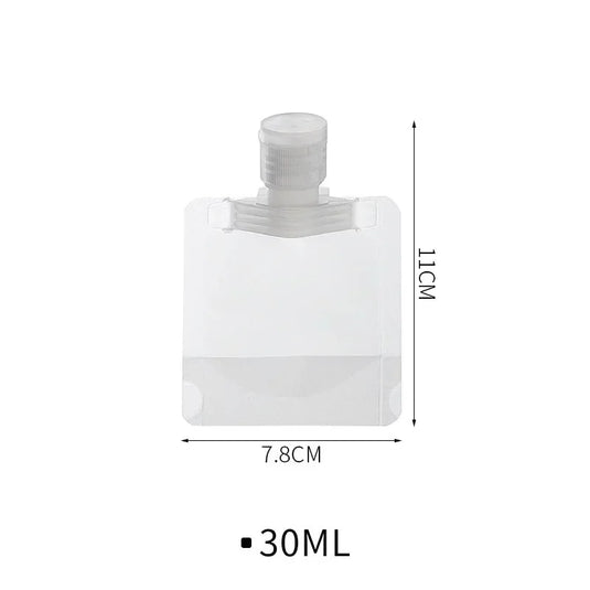 5Pcs Travel Bottles Empty Squeeze Bag Refillable Lotion Dispenser Bag Shampoo Toiletries Liquid Cosmetic Container Storage Pouch