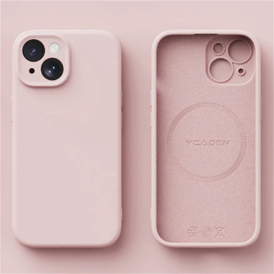 Liquid Silicone Wireless Charge Cover For iPhone 16 15 14 12 11 13 Pro Max 16 Plus Case Original Magnetic Magsafe Phone Case