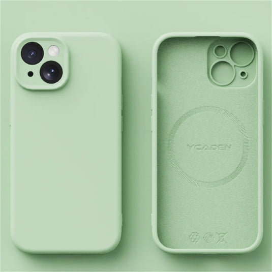 Liquid Silicone Wireless Charge Cover For iPhone 16 15 14 12 11 13 Pro Max 16 Plus Case Original Magnetic Magsafe Phone Case