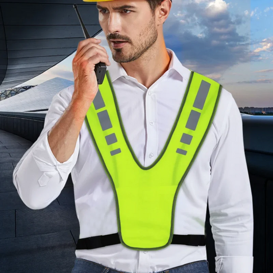 Outdoor Sports Reflective-Cloth Supplies Elastic Vest Night Running Cycling Adjustable Safety-Vest Riding Gear Mesh Tank Tops