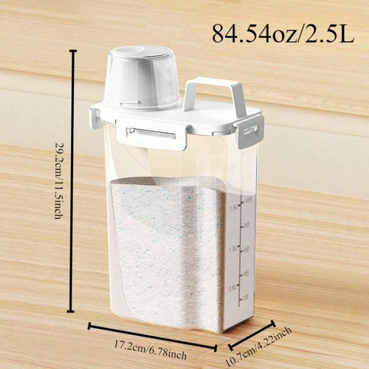 2.5L Airtight Food Storage Container, Moisture-Proof Grain, Rice, Flour & Nut Storage Box