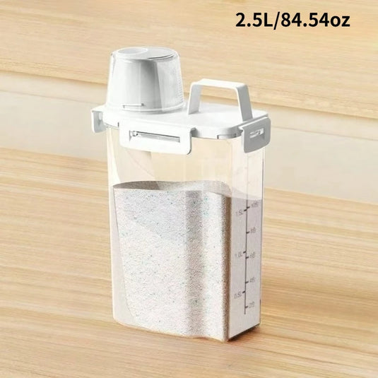 2.5L Airtight Food Storage Container, Moisture-Proof Grain, Rice, Flour & Nut Storage Box