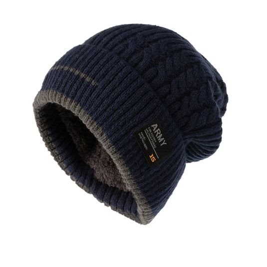 Winter Knitted Beanie Hat – Thick Warm Bonnet for Men & Women