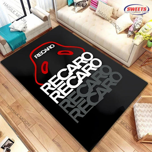 Multiple Sizes R-Recaro Logo Printed Carpet Living Room Bedroom Office Large Rug Coffee Table Balcony Mat Birthday Thanksgiving