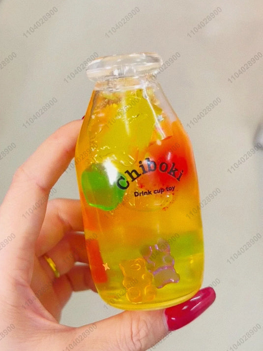 Boba Tea Stress Ball Bubble Tea Fidget Toy Water Bottle Squishy ASMR Anti Stress Funny Novelty Toy Toys For Girl antiestrés