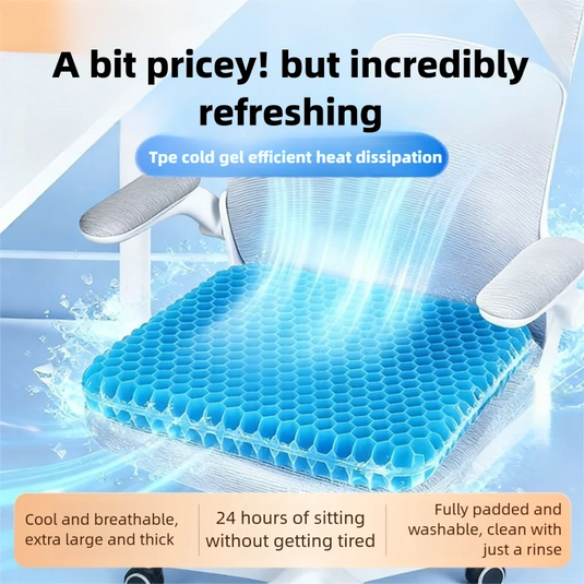 Gel Seat Cushion | Breathable Honeycomb Pressure Relief Cushion