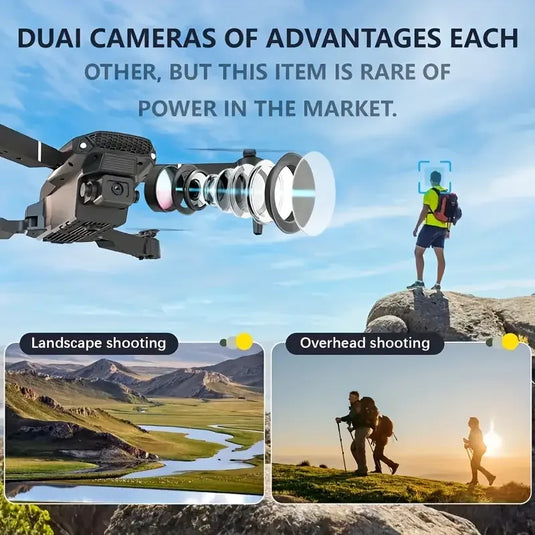 NEW Drone 4K Professinal With Wide Angle Dual HD Camera,Foldable RC Helicopter WIFI FPV Height Hold Gifts Toys