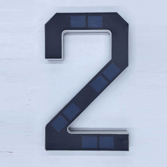 LED Solar House Number Light Waterproof Address Sign Modern Light Sensor Door Plate for Outdoor Home Yard Wall Decoration Use