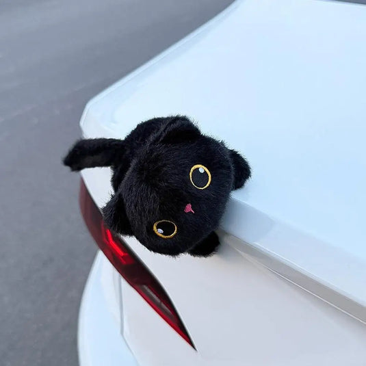 Magnetic Car Plush Toy Cute Cat Bear Stuffed Doll Roof Trunk External Decoration Magnet Car Ornament Styling Accessory