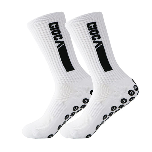 1 Pair New Men Women Non-slip Silicone Sports Soccer Socks Sweat Absorbing Breathable Football Tennis Socks