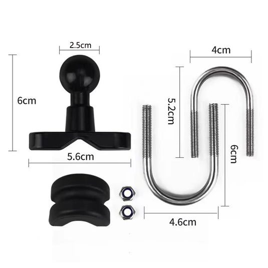 Motorcycle Handlebar 1 Inch Ball Ram Mount Support for Round Tube Rail Bicycle Base Action Camera Mobile Phone GPS Monitor Mount