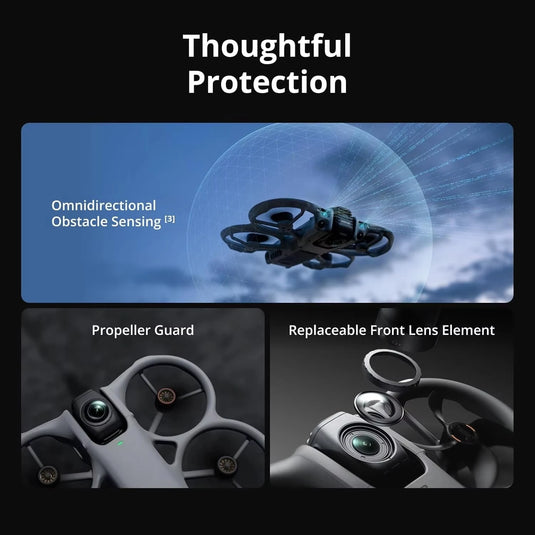 DJI Avata 360 Fly More Combo (DJI RC 2) Drones With a Camera FPV Drone 4k Professional 360° Panorama Obstacle Avoidance 12KM Transmission DJI Drone With Optional Accessory Flash Light Cleaning Kit Charger