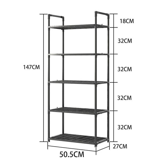 Storage Shelves Rack, 5-Tier Utility Shelving Unit for Kitchen, Pantry, Bathroom, Laundry