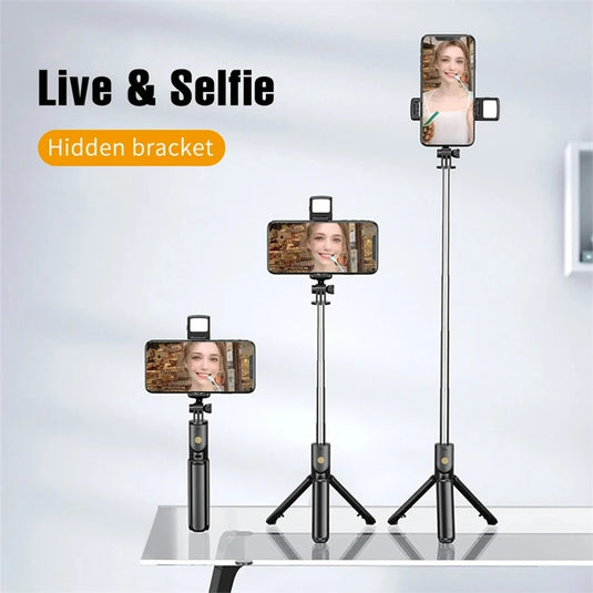 New Phone Holder Handheld 360 Degree Flexible Sports Camera Monopod Stand Mobile Mini Selfie Stick Tripod With Wireless Remote