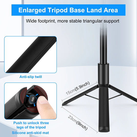 PULUZ Retractable Invisible Selfie Stick Tripod 1/4 Screw Sports Camera Metal Selfie Rod for DJI Osmo 360 / Insta360 X5 X4 X3
