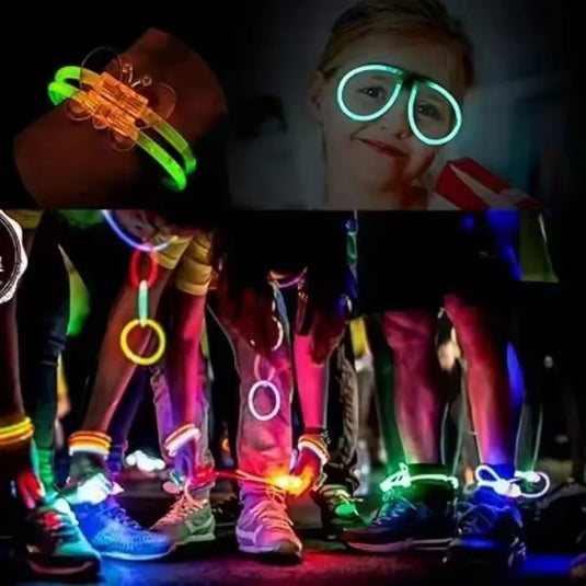 50/100Pcs Multicolor Glow Sticks & Bracelets | Party Supplies