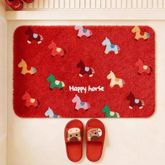 Bathroom Floor Mat, Non-Slip Water-Absorbent Toilet Rug, Soft Bath Mat for Bathroom