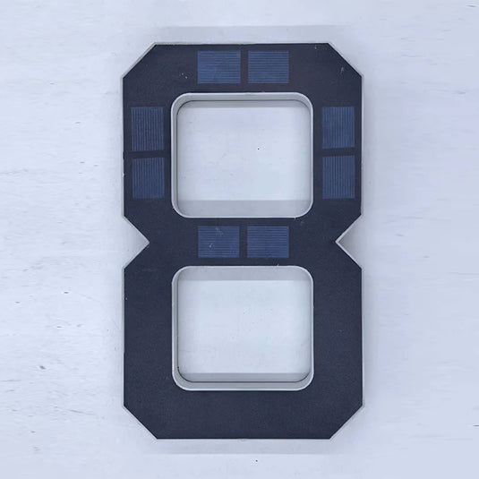 LED Solar House Number Light Waterproof Address Sign Modern Light Sensor Door Plate for Outdoor Home Yard Wall Decoration Use