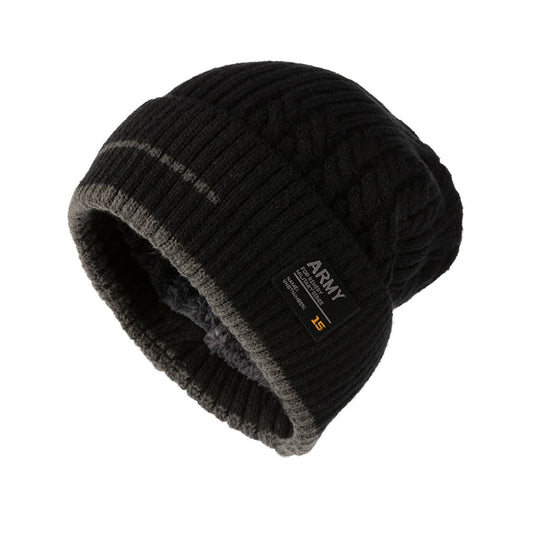 Winter Knitted Beanie Hat – Thick Warm Bonnet for Men & Women