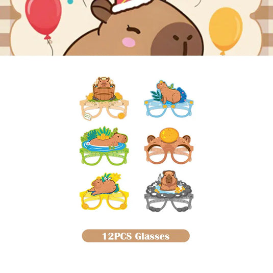 Capybara Decoration Birthday Party Pavors for Girls Capybara Tableware Set Cup Plate Balloons Gift Bags Happy Banner Supplies