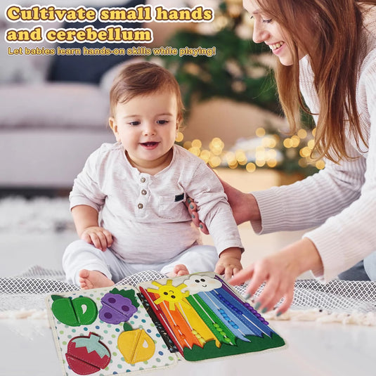 Children's baby Early Education Intelligence Learning baby Toys Felt Learning Board, Busy Board, Busy Book, Cloth Book, Including Life Skills, Alphabet, Numbers, Shapes Colors, Animals, Weather, Toddler Travel Toys, Birthday