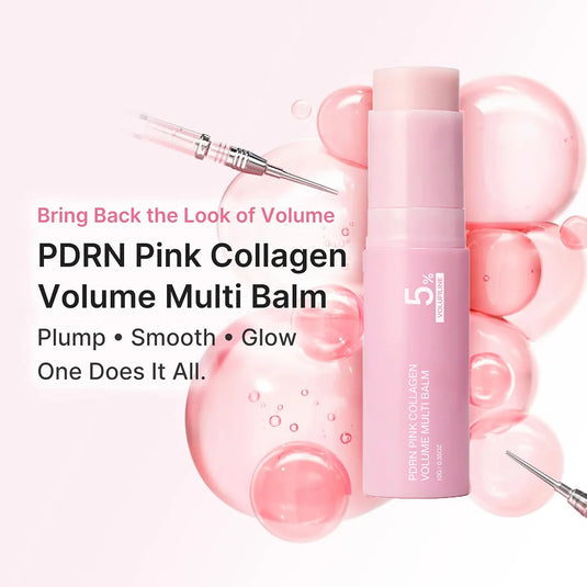 PDRN Pink Collagen Volume Multi Balm Stick Face & Body Balm for Under-Eyes, Neck, Forehead, Smile Lines, Radiance Care K-Beauty