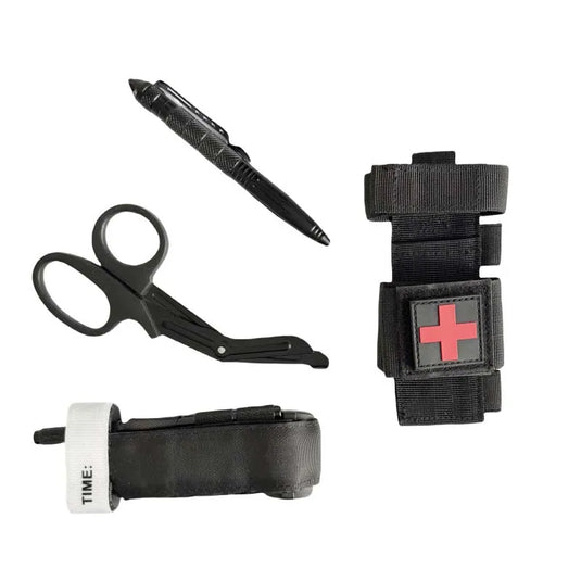 Tactical Tourniquet Set – Rotary Emergency Strap with Tactical Pen & Scissors