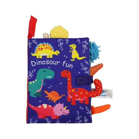 0-36M Baby Early Learning Toy Tail Cloth Book Parent-child Interactive Sound Paper Puzzle Cloth Book Rattle