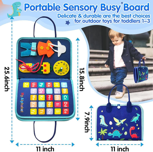 Busy Board Montessori Toys for Toddler Boy Birthday Gifts, Busy Book Sensory Toys for Toddlers Learning Educational