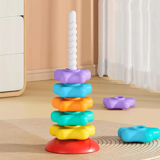 Baby Ball Drop Tower Toy – Montessori Stacking & Rolling Sensory Toy for Toddlers 1–3 Years
