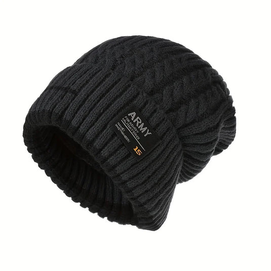 Winter Knitted Beanie Hat – Thick Warm Bonnet for Men & Women