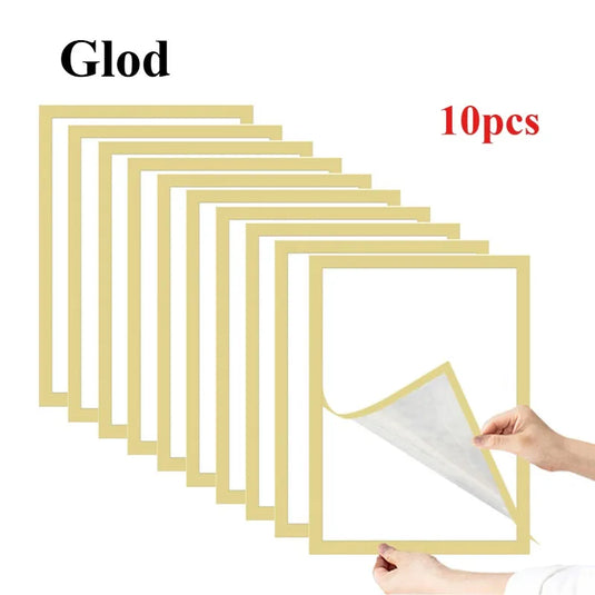 10PCS Magnetic Photo Frame A4/A6, Self-Adhesive Reusable Wall Poster Display Frame