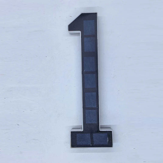 LED Solar House Number Light Waterproof Address Sign Modern Light Sensor Door Plate for Outdoor Home Yard Wall Decoration Use