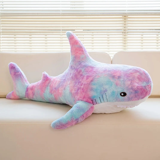 140CM Big Soft Simulation Cute Shark Plush Toys Kawaii Stuffed Kids Children Boys Girls Lovely Animal Pillow for Birthday Gifts