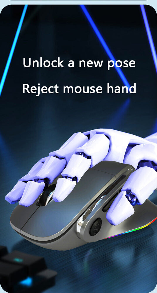 Ergonomic Wireless Gaming Mouse with Dual Bluetooth & RGB