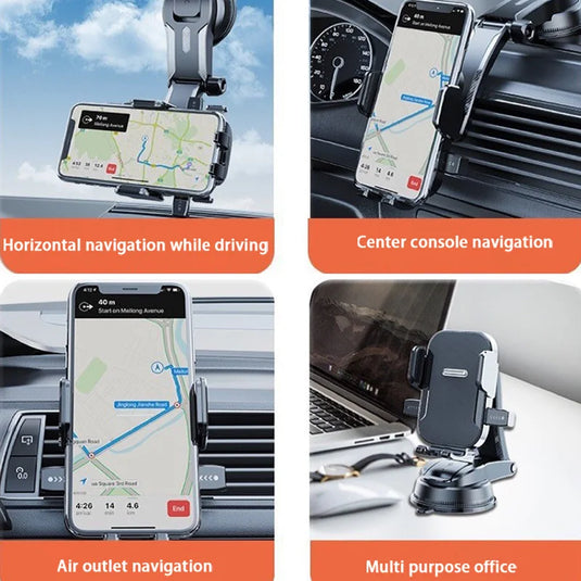 Universal GPS Car Phone Bracket | Dashboard & Windshield Mount