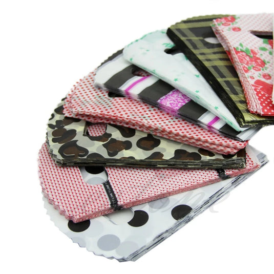 50pcs Pretty Mixed Pattern Plastic Gift Shopping Candy Bag Cookie&Candy Bag For Biscuits Snack Baking Packaging Bags & Pouches