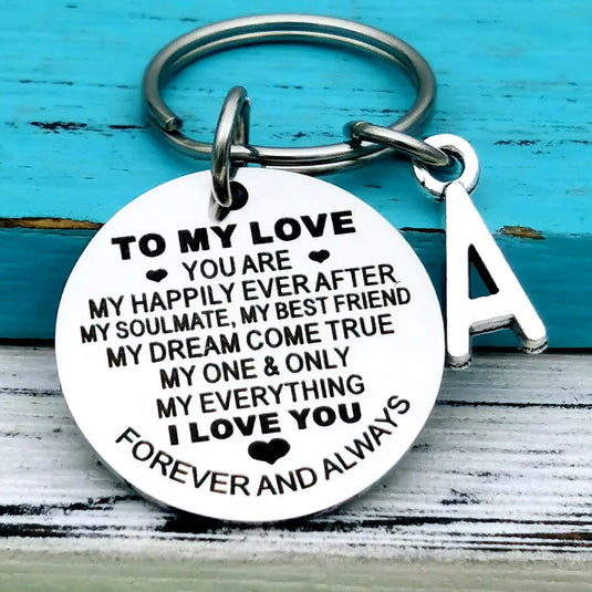 Anniversary Gifts for Him Her To My Love Keychain Gifts for Husband Wife Boyfriend Girlfriend Birthday Christmas Present