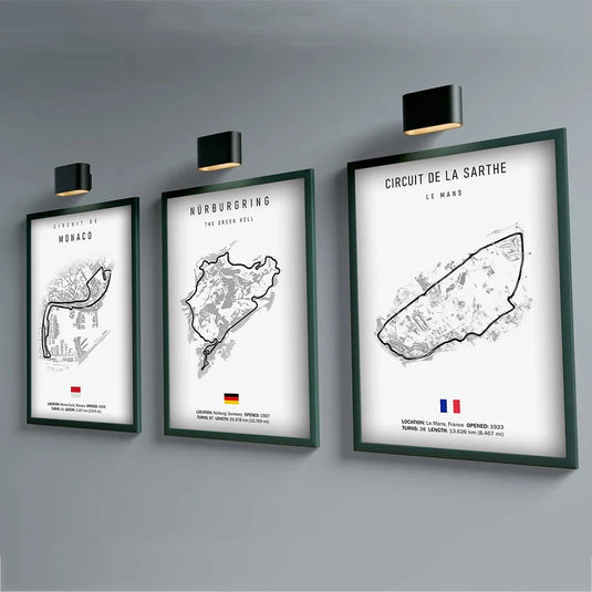 F1 Imola Circuit Canvas Wall Art, Formula 1 Motorsport Track Poster, Nordic Racing Canvas