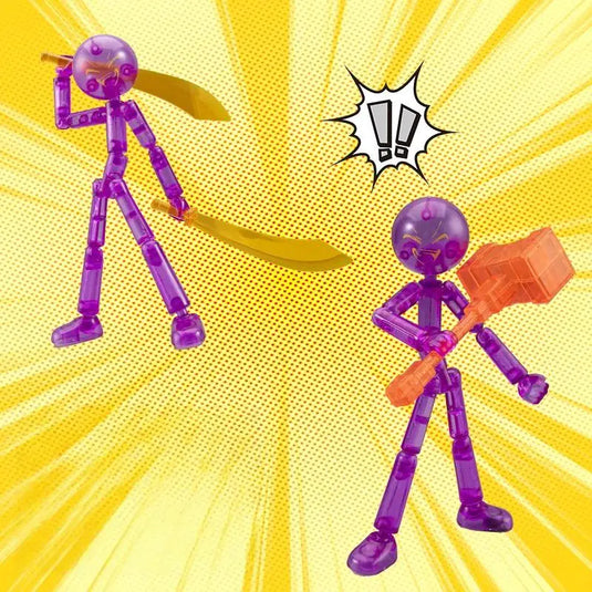 〔YS1〕1 Set Novelty Action Figure Stickman Assembled Robot Movable 3d Printing Mannequin Multi-jointed Stickman Toy
