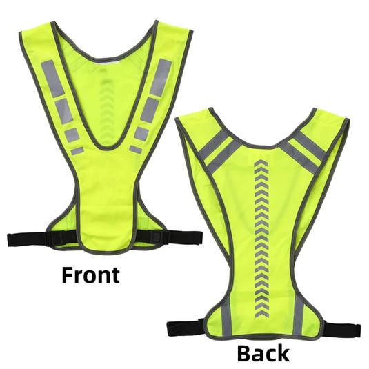 Outdoor Sports Reflective-Cloth Supplies Elastic Vest Night Running Cycling Adjustable Safety-Vest Riding Gear Mesh Tank Tops