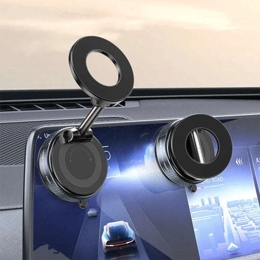 Round Folding Magnetic Car Holder 360 Degree Rotatable Mobile Phone Bracket Mount Strong Magnet Support For iPhone Samsung Stand