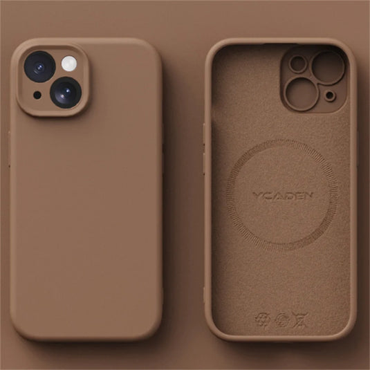Liquid Silicone Wireless Charge Cover For iPhone 16 15 14 12 11 13 Pro Max 16 Plus Case Original Magnetic Magsafe Phone Case