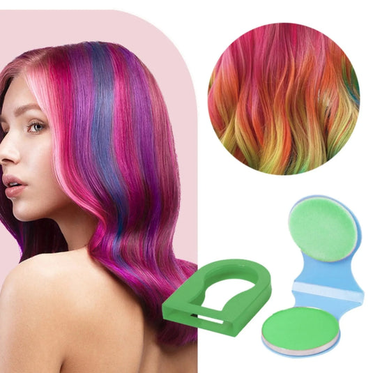 Temporary Hair Color Spray – 6 Color Disposable Hair Chalk Powder for Pastel Salon Styling